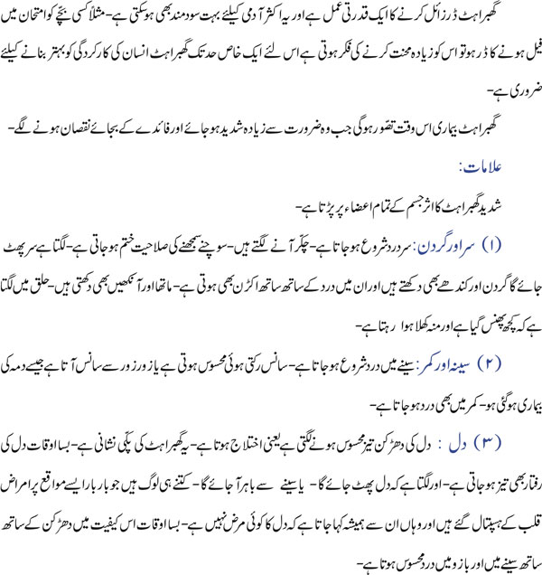worried state of mind meaning in urdu